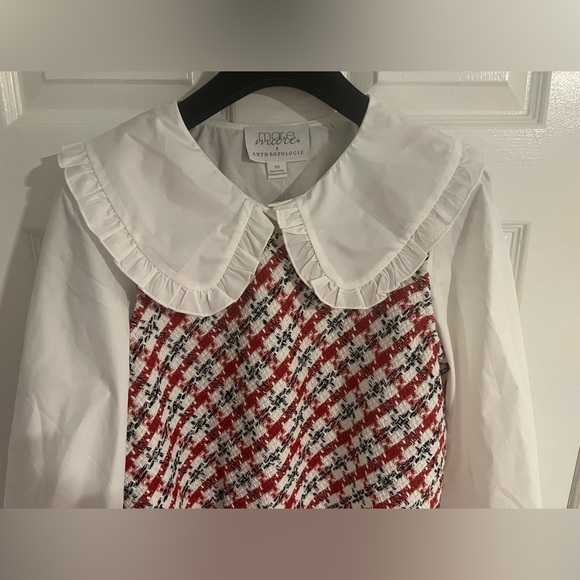 NWT Anthropologie x Mare Mare Layered Collar Sweater Vest Set White Red Size XS - Picture 14 of 16
